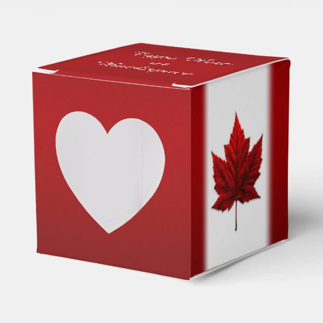 Canada Gift Box Personalize Canada Flag Gift Boxes (Front Side)