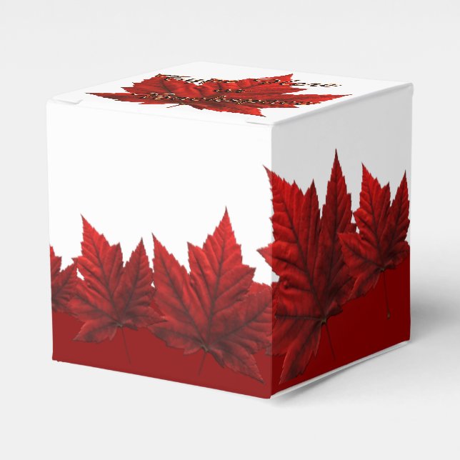 Canada Gift Box Personalize Canada Leaf Gift Boxes (Front Side)