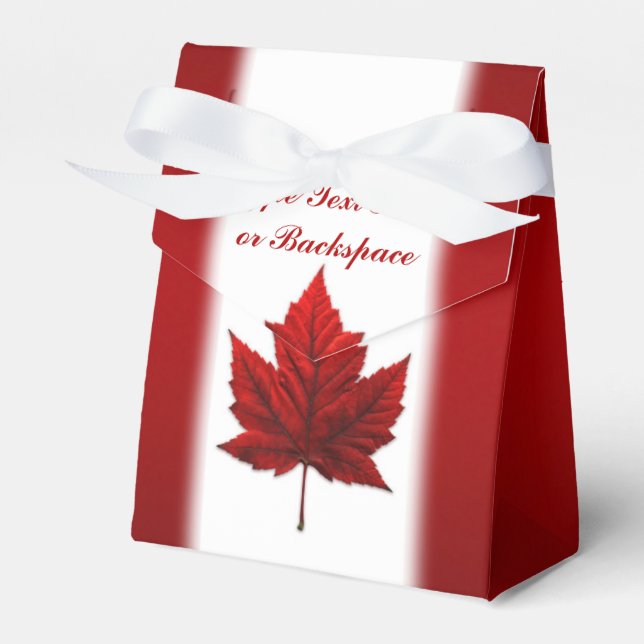 Canada Gift Box Personalized Canada Flag Gift Bag (Front Side)