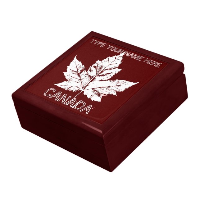 Canada Gift Box Personalized Canada Jewelry Box (Side)