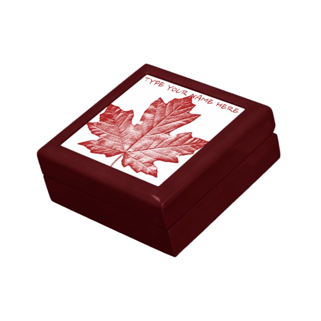 Canada Gift Box Personalized Canada Jewelry Box (Side)