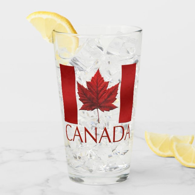 Canada Glass Canada Flag Souvenir Glasses Custom (Front Ice)