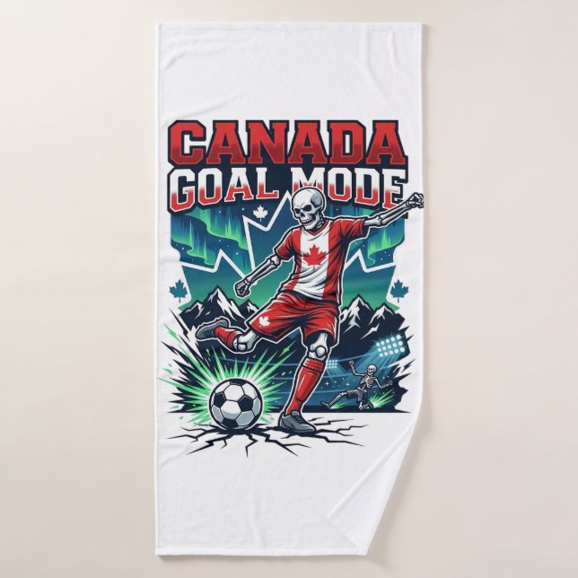 Canada Goal Mode Skeleton Striker Nations Dynamic  Bath Towel (Bath Towel)