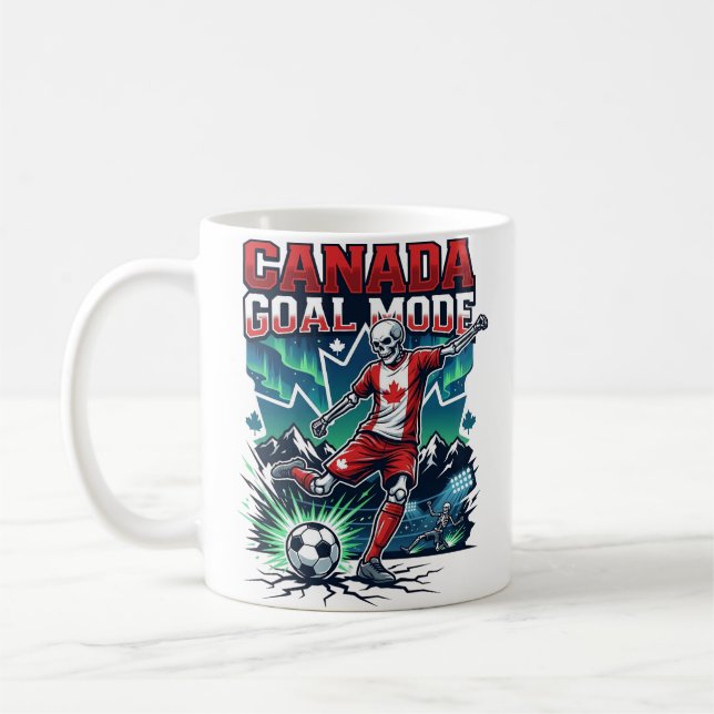 Canada Goal Mode Skeleton Striker Nations Dynamic  Coffee Mug (Left)