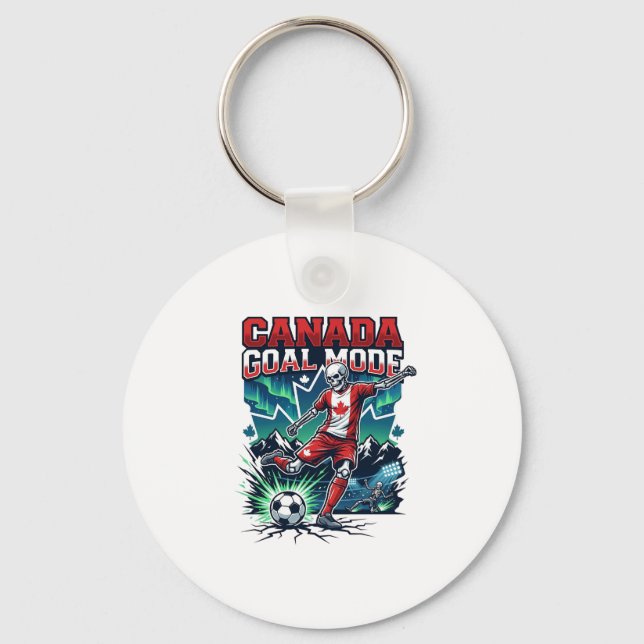 Canada Goal Mode Skeleton Striker Nations Dynamic  Keychain (Front)