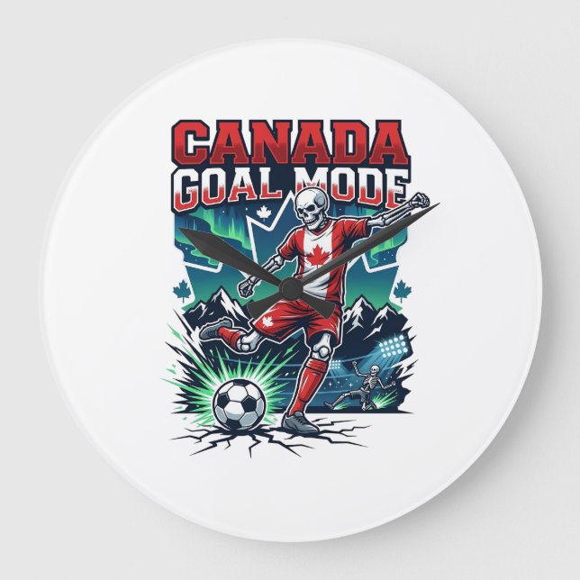 Canada Goal Mode Skeleton Striker Nations Dynamic  Large Clock (Front)