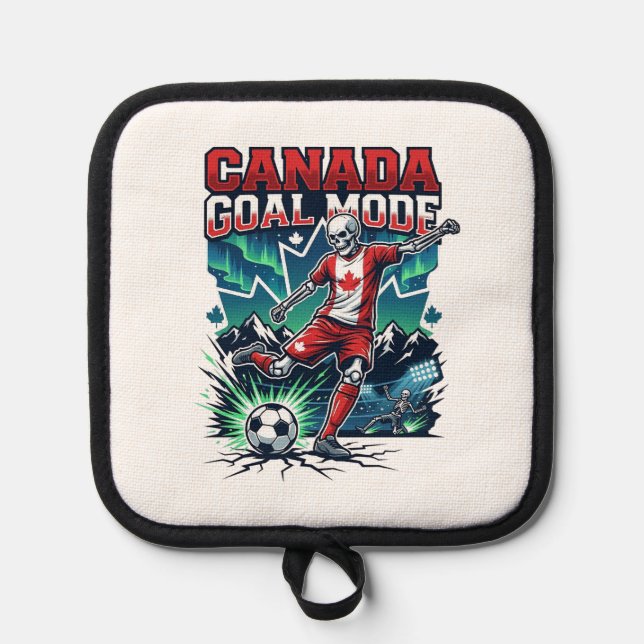 Canada Goal Mode Skeleton Striker Nations Dynamic  Pot Holder (Front)