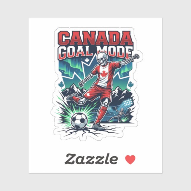 Canada Goal Mode Skeleton Striker Nations Dynamic  Sticker (Sheet)