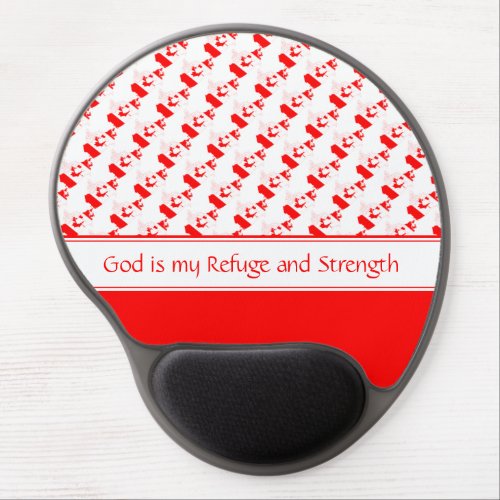 CANADA God Refuge Strength Christian Gel Mouse Pad