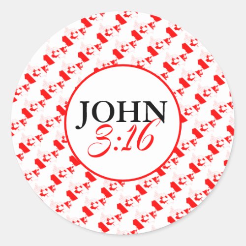 CANADA God So Loved The World John 316 Classic Round Sticker