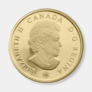 Canada Gold Dollar Face Magnet