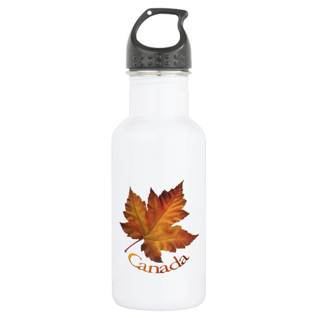 Canada Gold Maple Leaf Souvenir Water Bottle (Front)