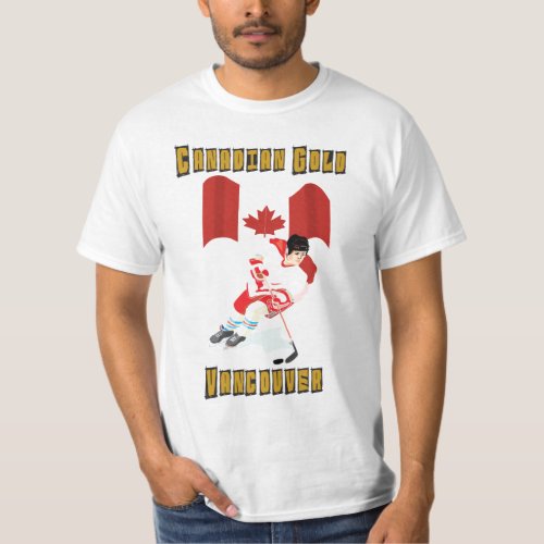 Canada Gold _ Mens Olympic Hockey T_Shirt