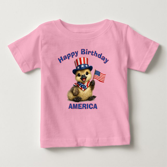 Canada Goose (4d) Patriotic Kid T-Shirt (Front)