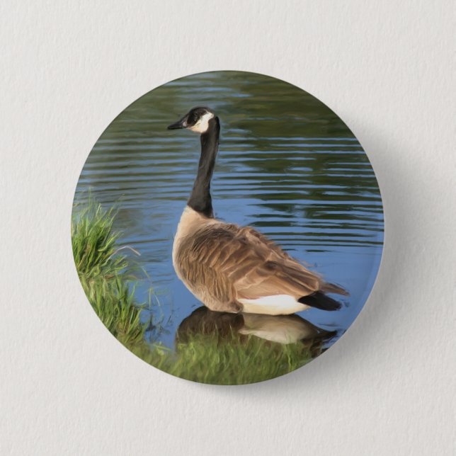 Canada Goose Animal Art Button (Front)
