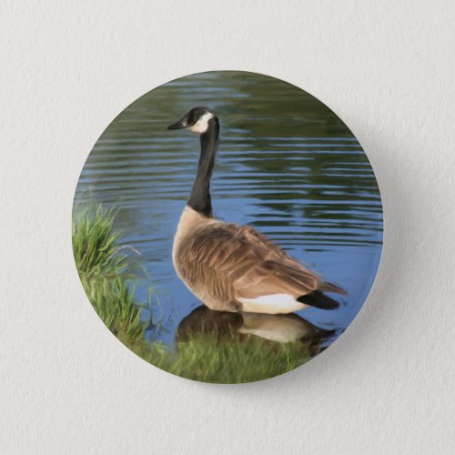 Canada Goose Animal Art Button