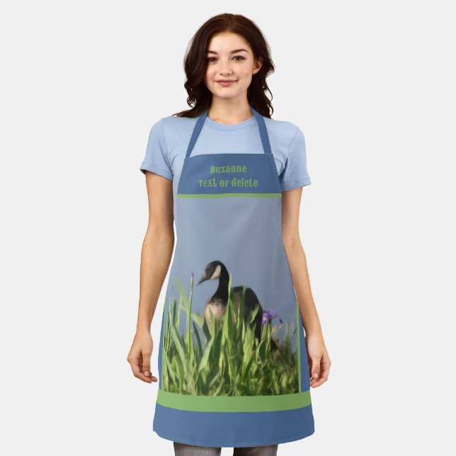 Canada Goose Animal Art Personalized Apron (Worn)