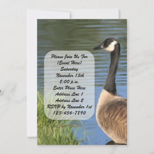 Canada Goose Art Animal Invitation