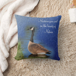Canada Goose Beauty Of Nature Inspirational  Throw Pillow