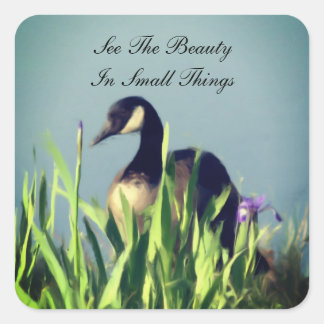 Canada Goose Beauty Small Things Inspirational  Square Sticker