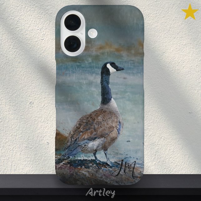 Canada Goose Bird Painting Custom Name Case-Mate iPhone Case (Creator Uploaded)