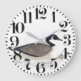 Canada Goose Bird Wildlife Big Number Wall Clock