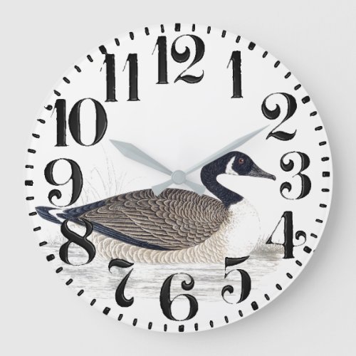 Canada Goose Bird Wildlife Big Number Wall Clock