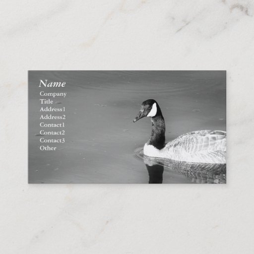Customizable Canada Goose black&amp;white - Business cards