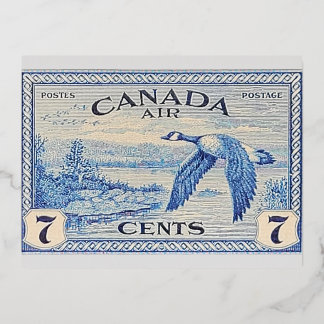 Canada Goose Foil Post Card