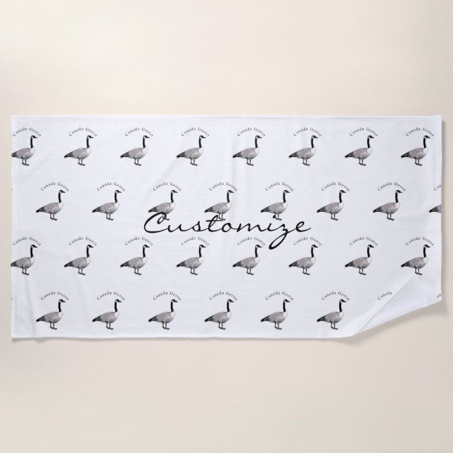 Canada Goose Gander Thunder_Cove Beach Towel (Front)