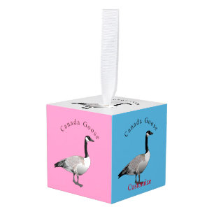 Canada Goose Gander Thunder_Cove Cube Ornament