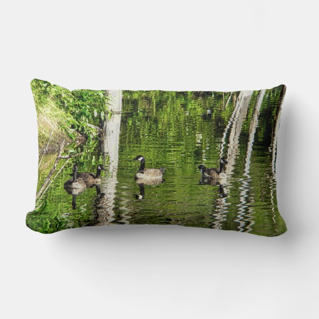 (Canada) Goose Green Lumbar Pillow (Front)