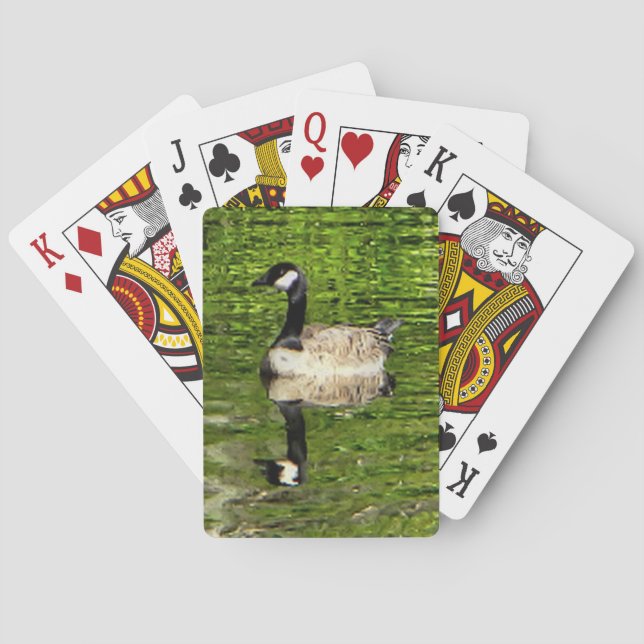 (Canada) Goose Green Poker Cards (Back)