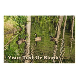 (Canada) Goose Green Wood Wall Decor