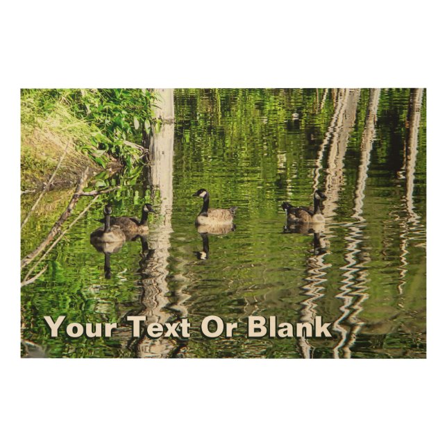 (Canada) Goose Green Wood Wall Decor (Front)