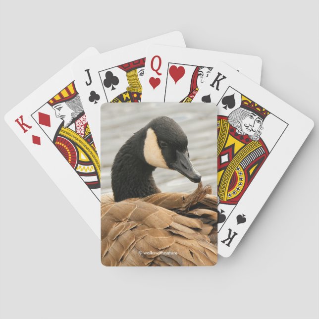 Canada Goose Grooming on the Lake Poker Cards (Back)