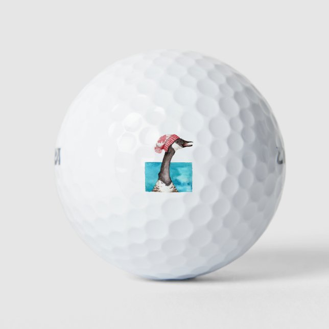 Canada Goose in a Toque Golf Balls (Front)