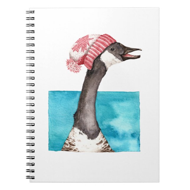 Canada Goose in a Toque Notebook (Front)