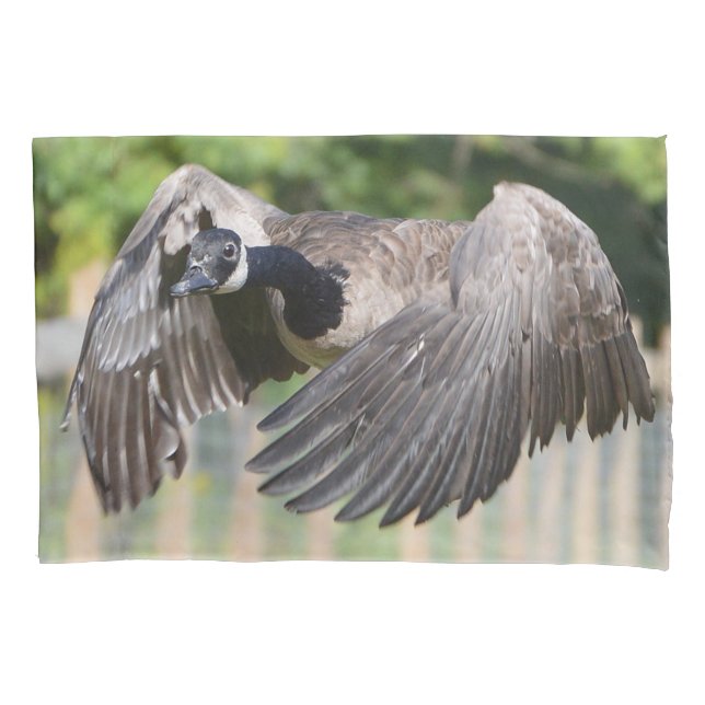 Canada Goose In Flight Pillow Case (Front)