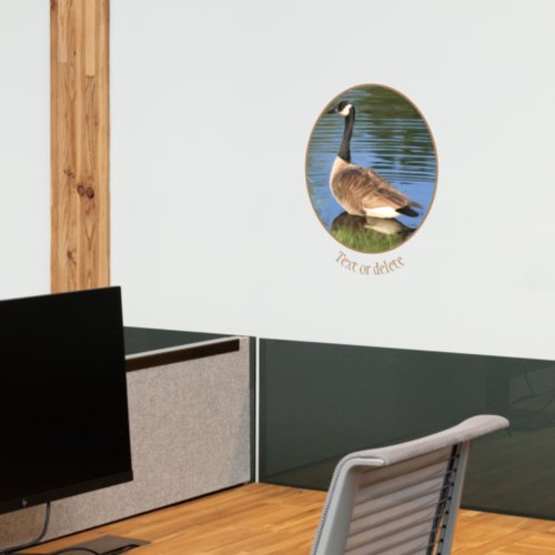 Canada Goose In Water Painting Personalized  Wall Decal