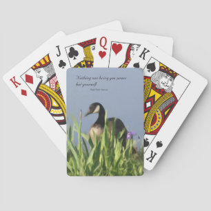 Canada Goose Inner Peace Inspirational Quote Poker Cards