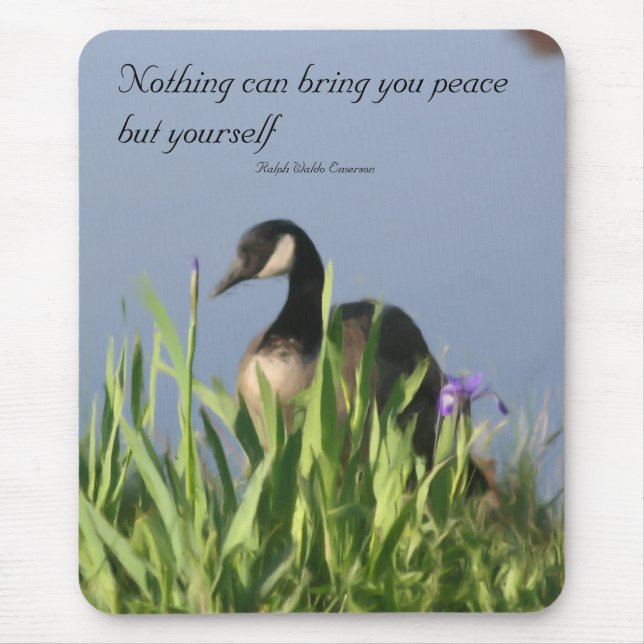Canada Goose Inner Peace Quote  Mouse Pad (Front)