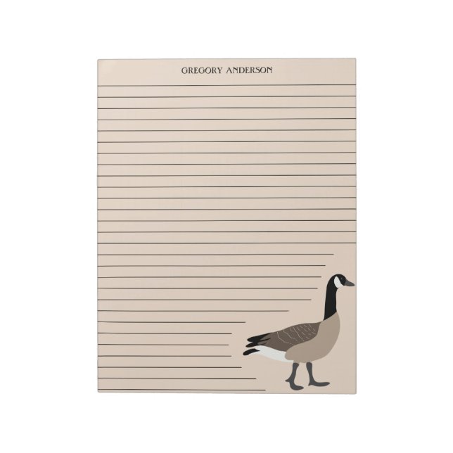 Canada Goose Lined Writing Paper Stationery Notepad (Rotated)