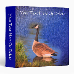 Canada Goose Nature Art Personalized 3 Ring Binder