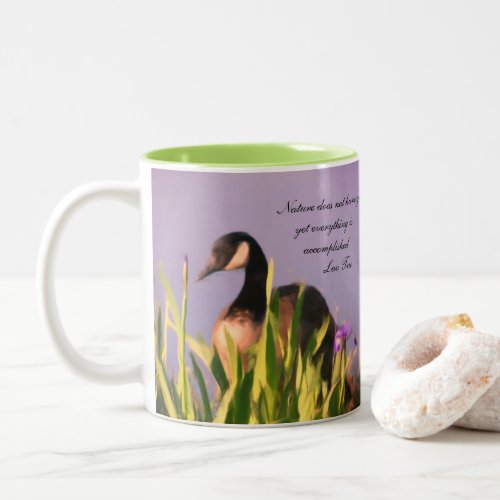 Canada Goose Nature Inspirational Quote Two_Tone Coffee Mug