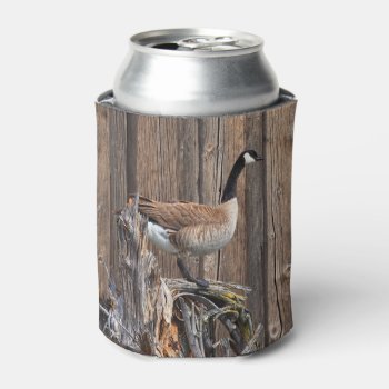 Canada Goose On Barn Board Can Cooler by CNelson01 at Zazzle