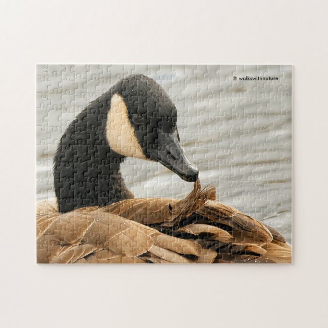 Canada Goose on the Lake Jigsaw Puzzle (Horizontal)