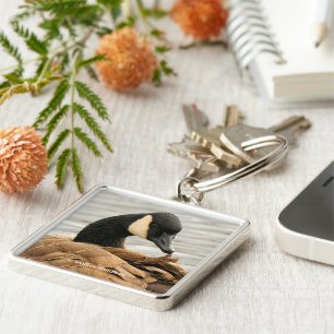 Canada Goose on the Lake Keychain