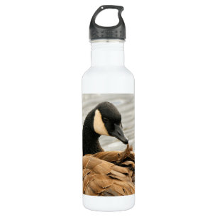 Canada Goose on the Lake Stainless Steel Water Bottle