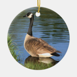 Canada Goose Painting Animal Ornament